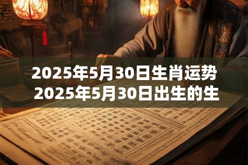 2025年5月30日生肖运势 2025年5月30日出生的生肖运势如何