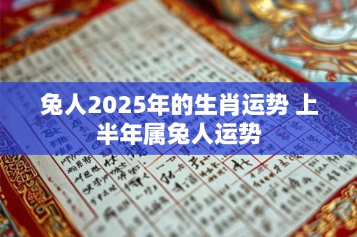 兔人2025年的生肖运势 上半年属兔人运势