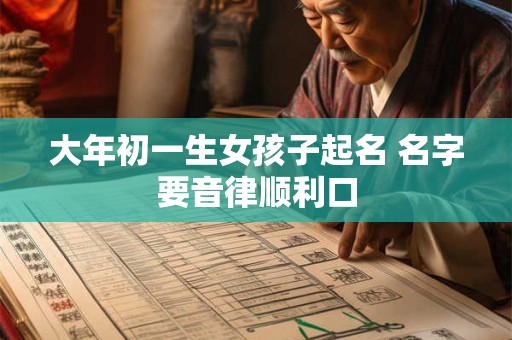 大年初一生女孩子起名 名字要音律顺利口