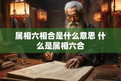 属相六相合是什么意思 什么是属相六合