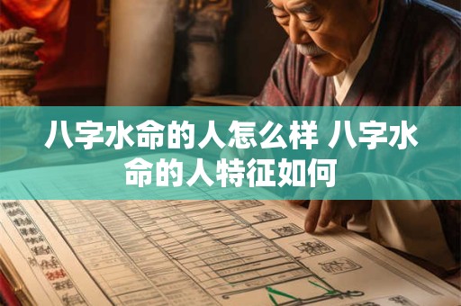 八字水命的人怎么样 八字水命的人特征如何