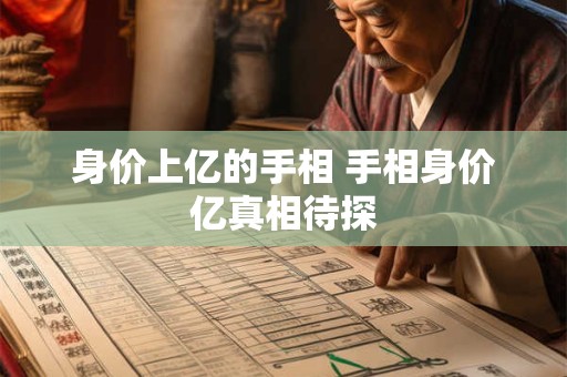 身价上亿的手相 手相身价亿真相待探