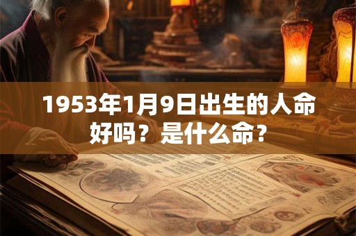 1953年1月9日出生的人命好吗？是什么命？