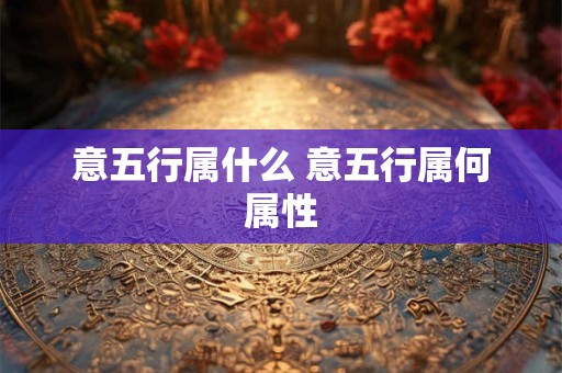 意五行属什么 意五行属何属性