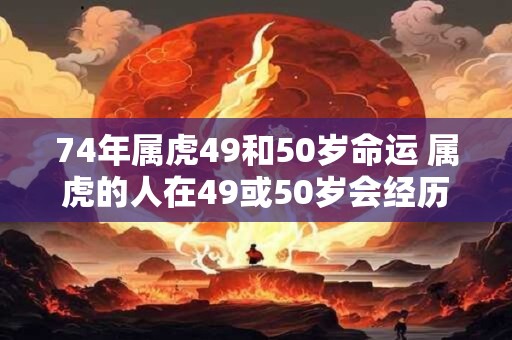 74年属虎49和50岁命运 属虎的人在49或50岁会经历什么样的命运