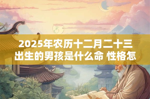 2025年农历十二月二十三出生的男孩是什么命 性格怎么样