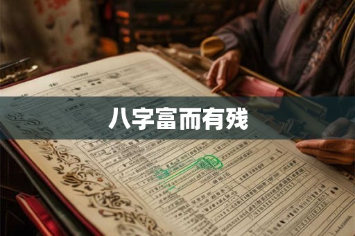 八字富而有残