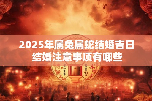 2025年属兔属蛇结婚吉日 结婚注意事项有哪些