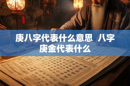庚八字代表什么意思 八字庚金代表什么 庚八字代表什么意思 八字庚金代表什么