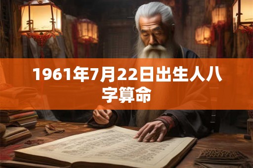1961年7月22日出生人八字算命