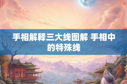 手相解释三大线图解 手相中的特殊线