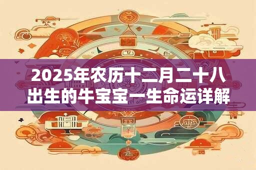 2025年农历十二月二十八出生的牛宝宝一生命运详解
