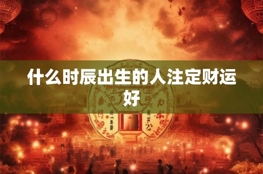 什么时辰出生的人注定财运好
