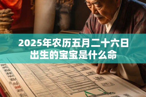 2025年农历五月二十六日出生的宝宝是什么命