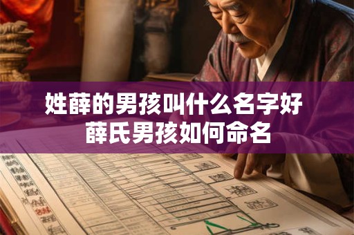 姓薛的男孩叫什么名字好 薛氏男孩如何命名