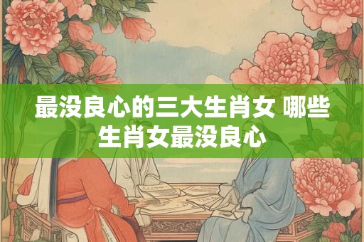 最没良心的三大生肖女 哪些生肖女最没良心