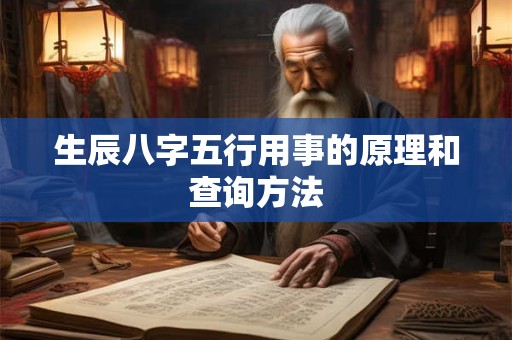 生辰八字五行用事的原理和查询方法