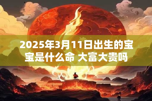 2025年3月11日出生的宝宝是什么命 大富大贵吗 2025年3月11日出生的宝宝是什么命 大富大贵吗