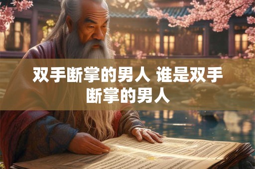 双手断掌的男人 谁是双手断掌的男人