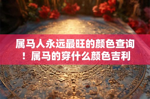 属马人永远最旺的颜色查询！属马的穿什么颜色吉利