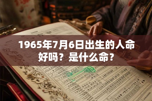1965年7月6日出生的人命好吗？是什么命？