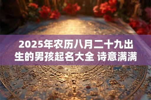 2025年农历八月二十九出生的男孩起名大全 诗意满满