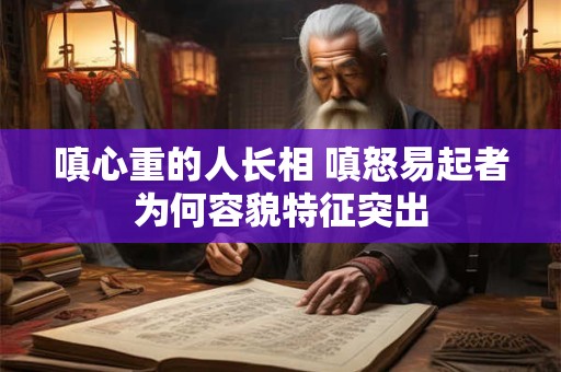 嗔心重的人长相 嗔怒易起者为何容貌特征突出