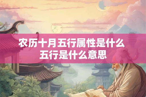 农历十月五行属性是什么 五行是什么意思