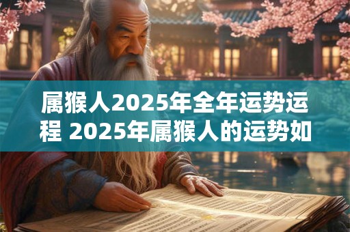 属猴人2025年全年运势运程 2025年属猴人的运势如何