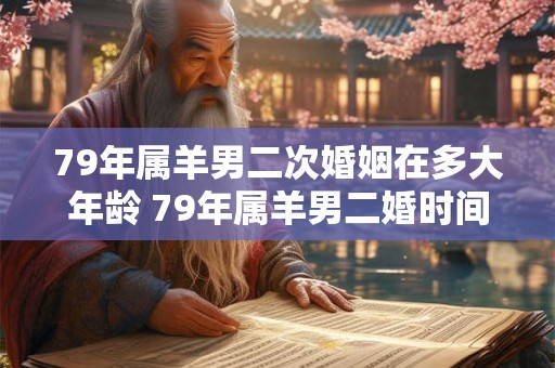 79年属羊男二次婚姻在多大年龄 79年属羊男二婚时间