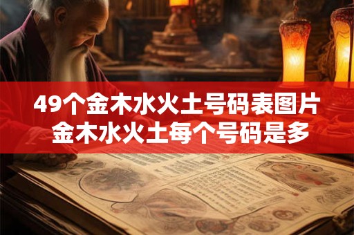 49个金木水火土号码表图片 金木水火土每个号码是多少