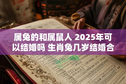属兔的和属鼠人 2025年可以结婚吗 生肖兔几岁结婚合适
