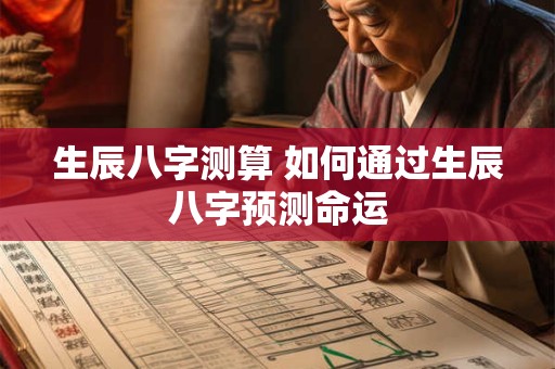 生辰八字测算 如何通过生辰八字预测命运