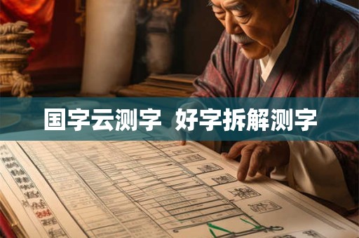 国字云测字  好字拆解测字