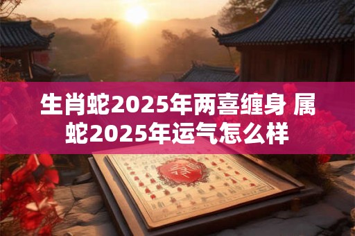 生肖蛇2025年两喜缠身 属蛇2025年运气怎么样
