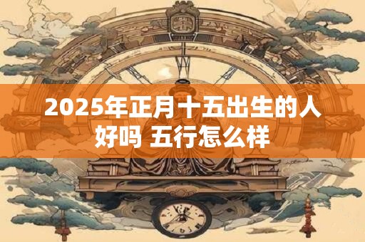 2025年正月十五出生的人好吗 五行怎么样
