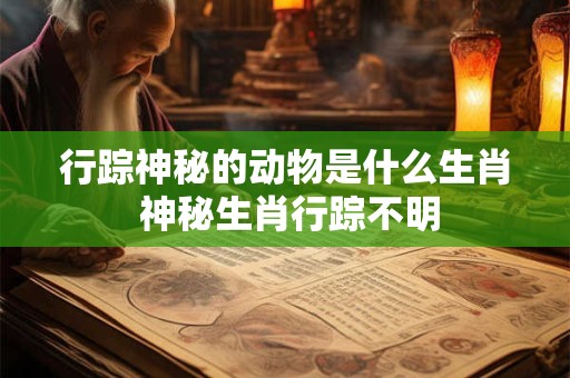 行踪神秘的动物是什么生肖 神秘生肖行踪不明