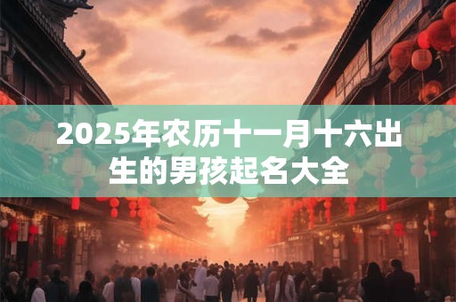 2025年农历十一月十六出生的男孩起名大全