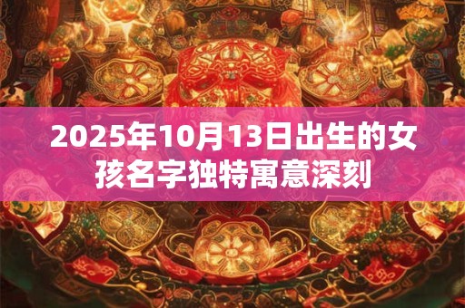 2025年10月13日出生的女孩名字独特寓意深刻