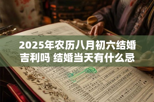 2025年农历八月初六结婚吉利吗 结婚当天有什么忌讳 2025年农历八月初六结婚吉利吗 结婚当天有什么忌讳