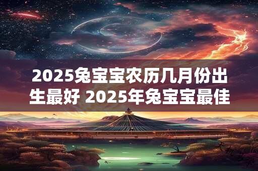 2025兔宝宝农历几月份出生最好 2025年兔宝宝最佳出生月份