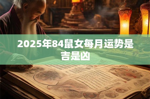 2025年84鼠女每月运势是吉是凶