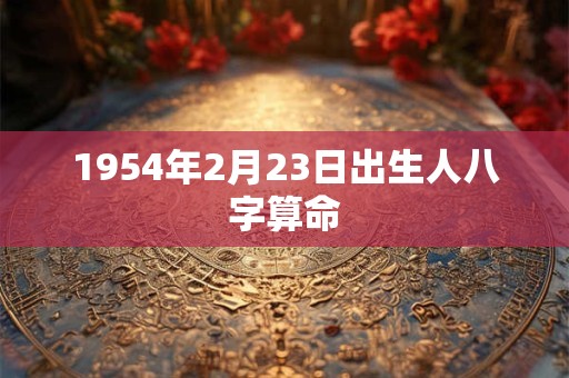 1954年2月23日出生人八字算命