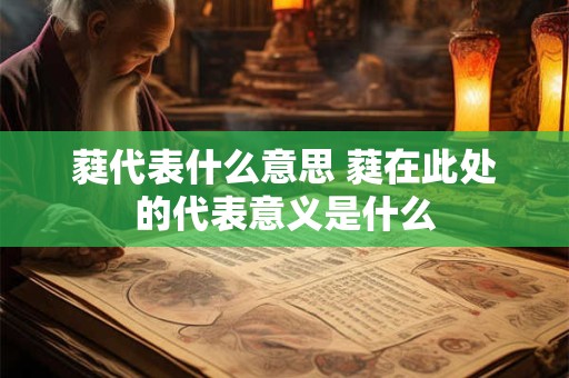 蕤代表什么意思 蕤在此处的代表意义是什么