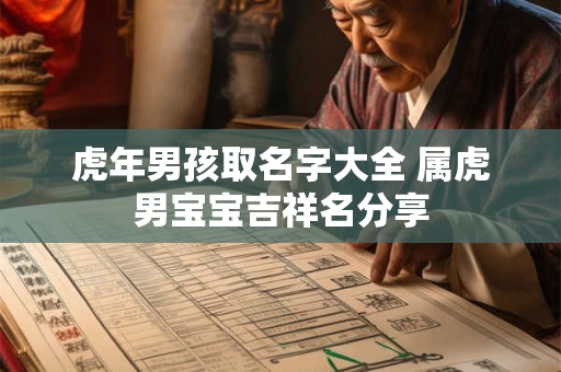 虎年男孩取名字大全 属虎男宝宝吉祥名分享