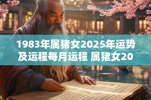 1983年属猪女2025年运势及运程每月运程 属猪女2025年运势如何