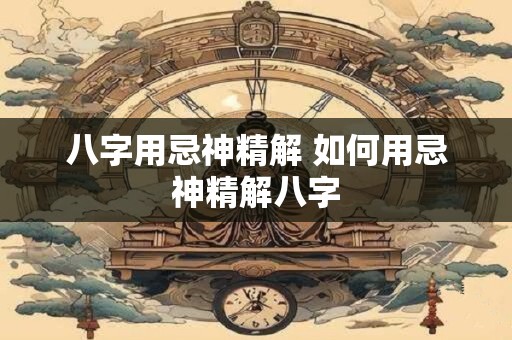 八字用忌神精解 如何用忌神精解八字