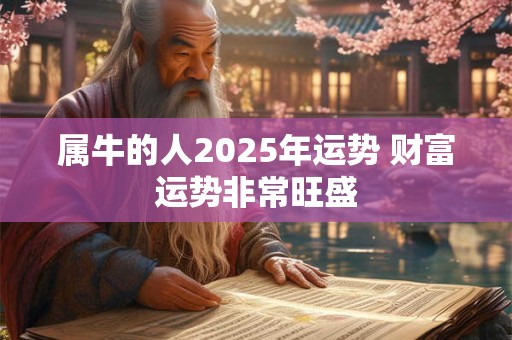 属牛的人2025年运势 财富运势非常旺盛