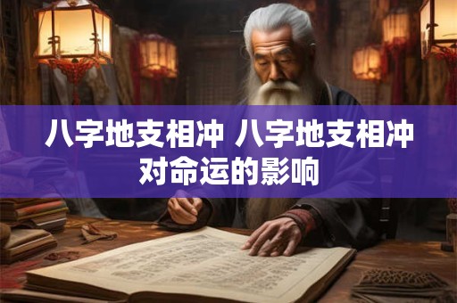 八字地支相冲 八字地支相冲对命运的影响