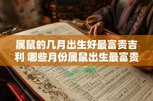 属鼠的几月出生好最富贵吉利 哪些月份属鼠出生最富贵吉利